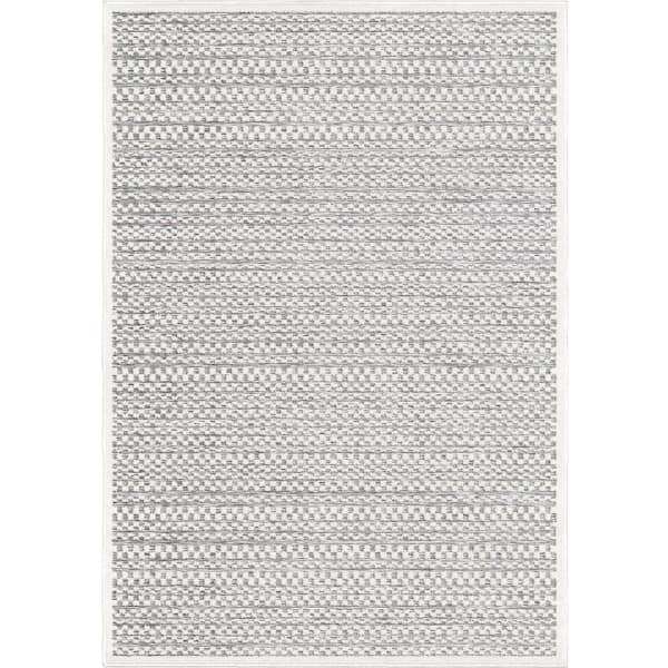 Quail Hollow Gray 7 ft. x 10 ft. Indoor/Outdoor Area Rug