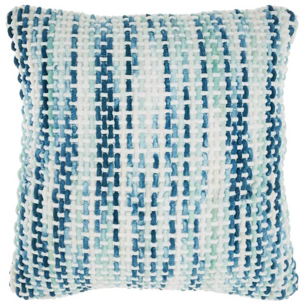 Textured Marble - Indigo Blue Throw Pillow by SilverPegasus