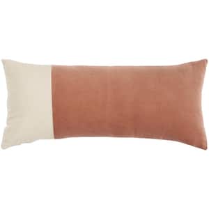 Lifestyles Blush 14 in. x 32 in. Rectangle Throw Pillow