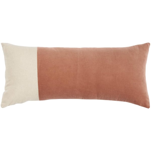 Mina Victory Lifestyles Blush 14 in. x 32 in. Rectangle Throw Pillow