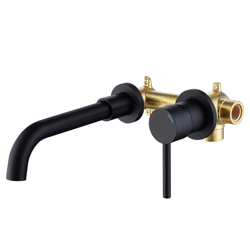 Single Handle Wall Mounted Bathroom Sink Faucet with 2 Hole and Rough-in in
