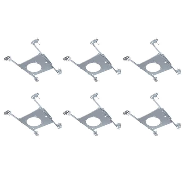 HALO HL 4 in. Mounting Frame for Round and Square Canless Recessed Fixtures (6-Pack)