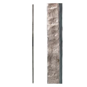 Satin Clear 3.2.1 Square Hammered Plain Solid Iron Baluster for Staircase Remodel