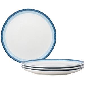 11 in., Colorscapes Layers Sky Porcelain Coupe Dinner Plates (Set of 4)