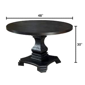 Nerissa Antique Black Round Table