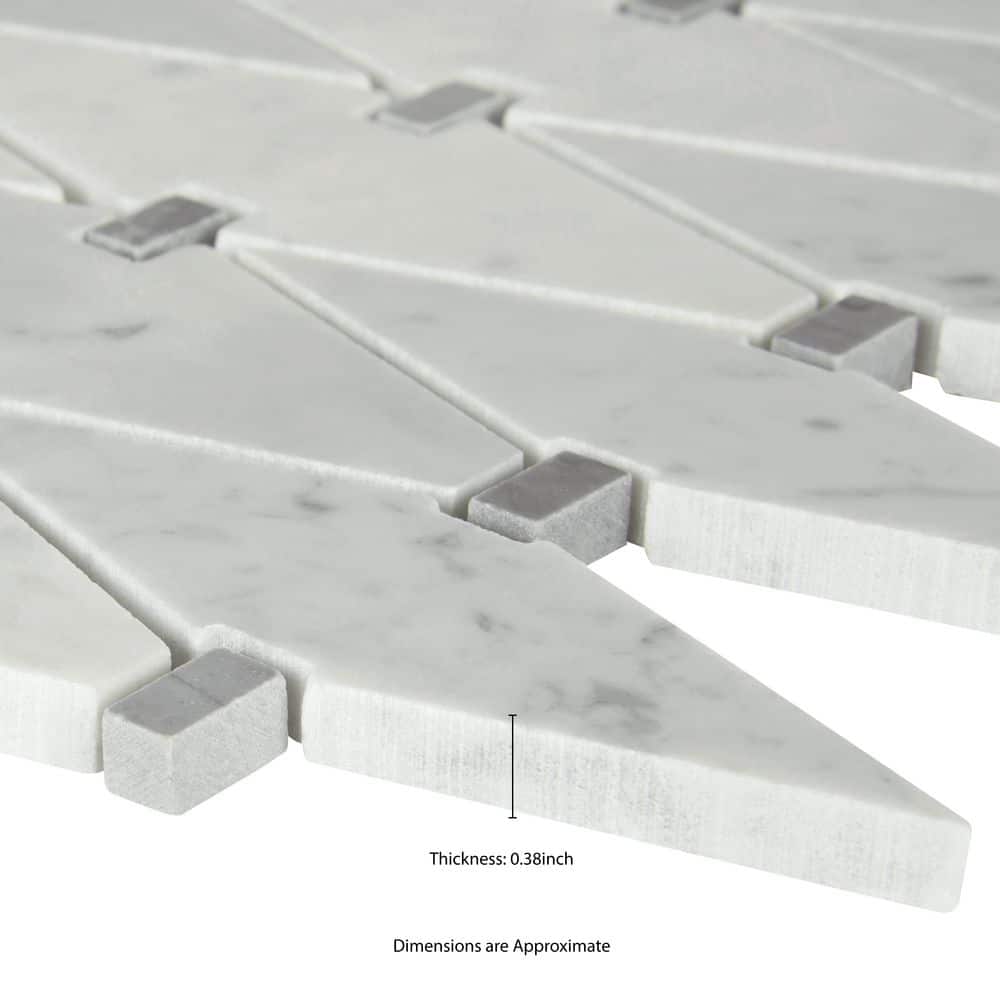 Azula Floret 12x12 Marble Mosaic Tile for Bathroom and Kitchen