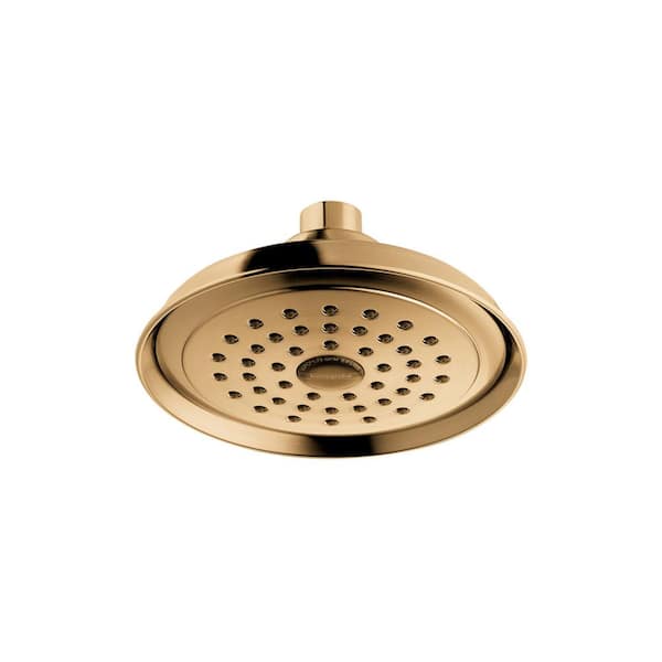 Hansgrohe Joleena 1-Spray Patterns with 1.5 GPM 6 in. Wall Mount Fixed Shower Head in Brushed Bronze