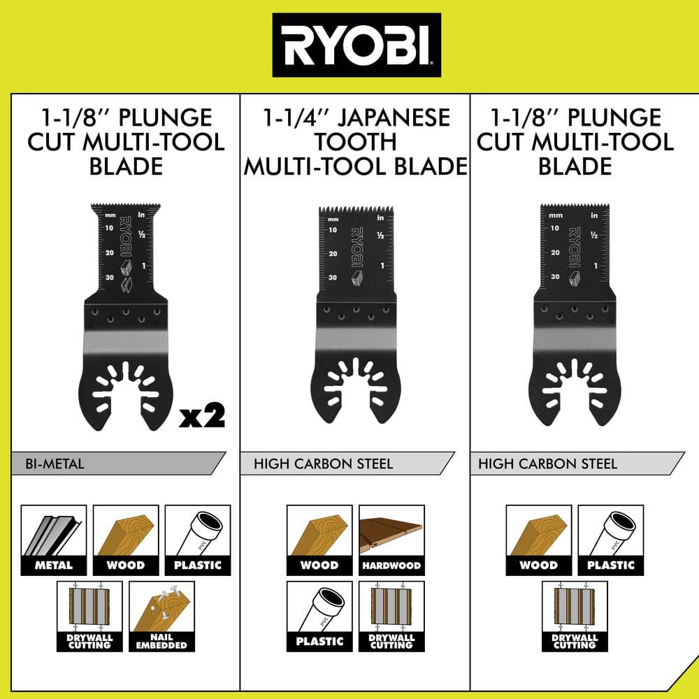 Buy 4Piece Wood and Metal Oscillating MultiTool Blade Set Online at