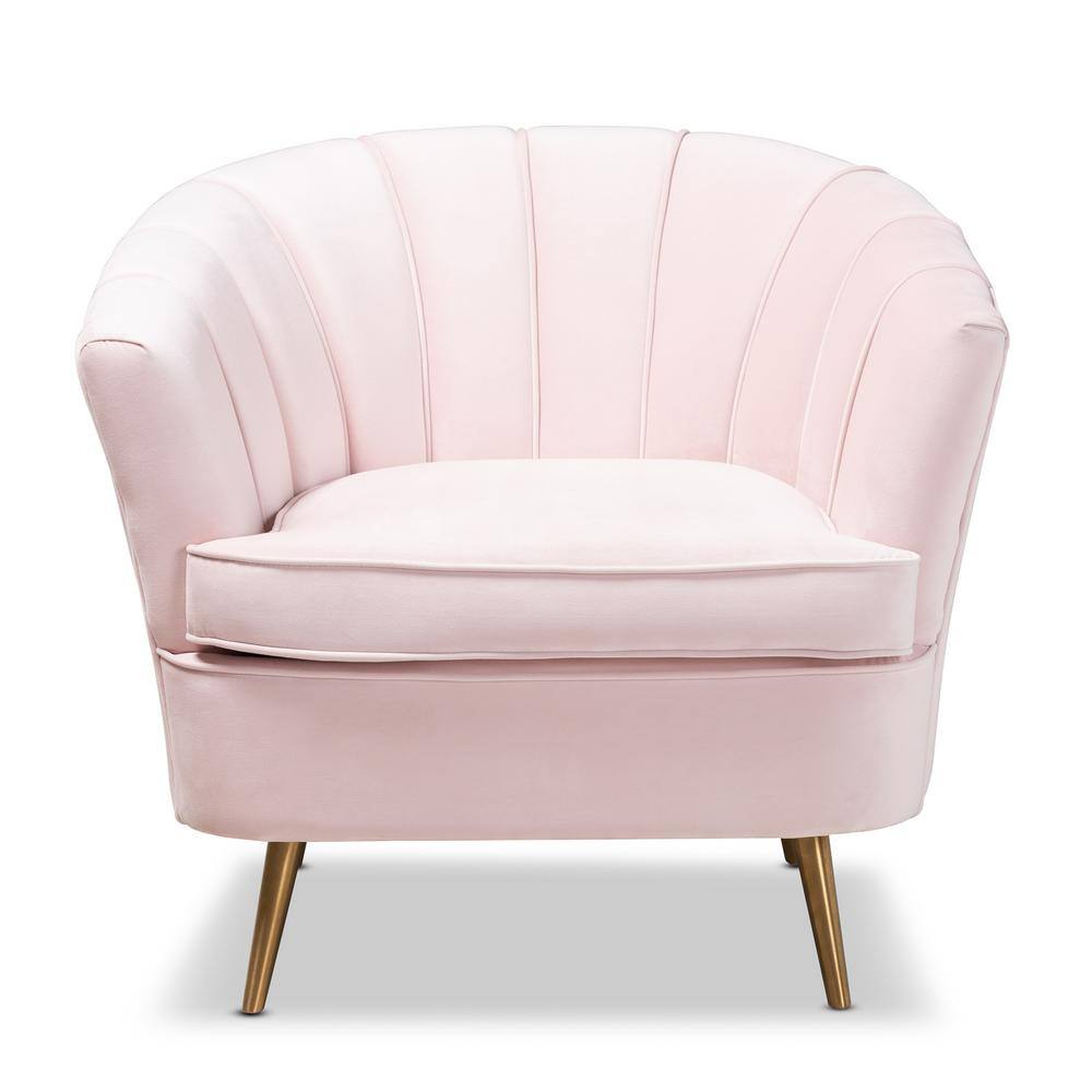 light pink and gold chair