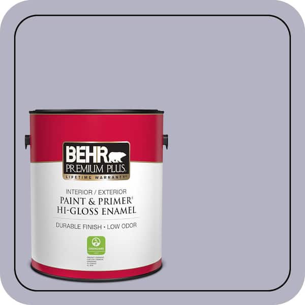 BEHR PREMIUM PLUS 1 gal. #640F-4 Fading Sunset Hi-Gloss Enamel Interior/Exterior Paint & Primer