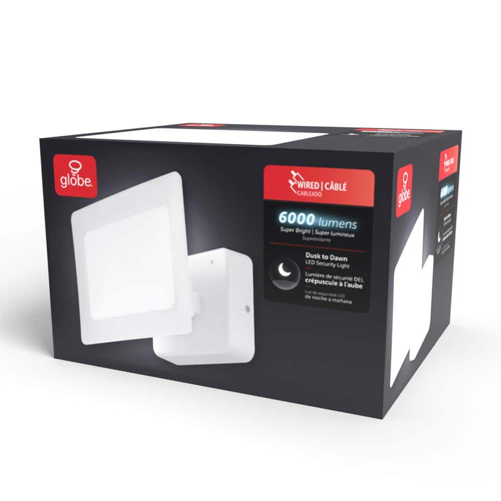 White 50W Integrated LED Weather Resistant Security Flood Light