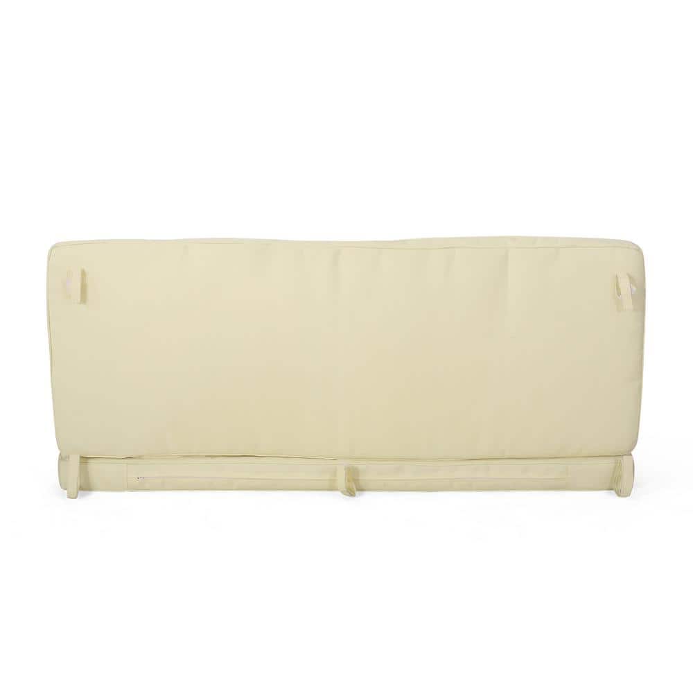 Cream Water-Resistant Fabric Outdoor Loveseat Cushions