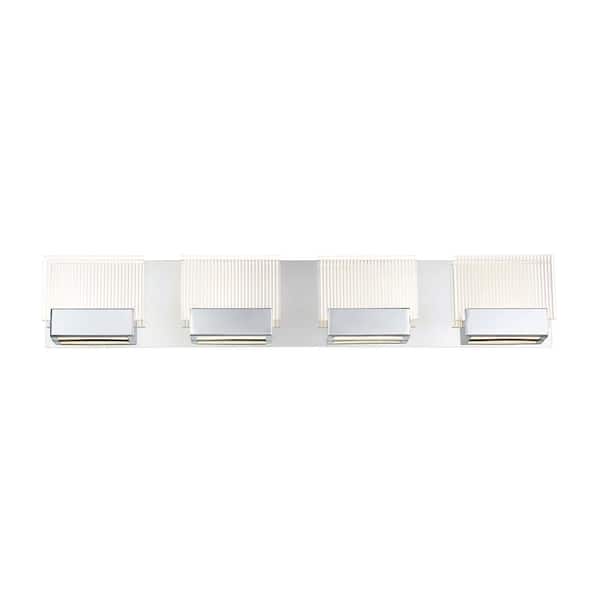 Sonic Collection 24-Watt Chrome Integrated LED Bath Light