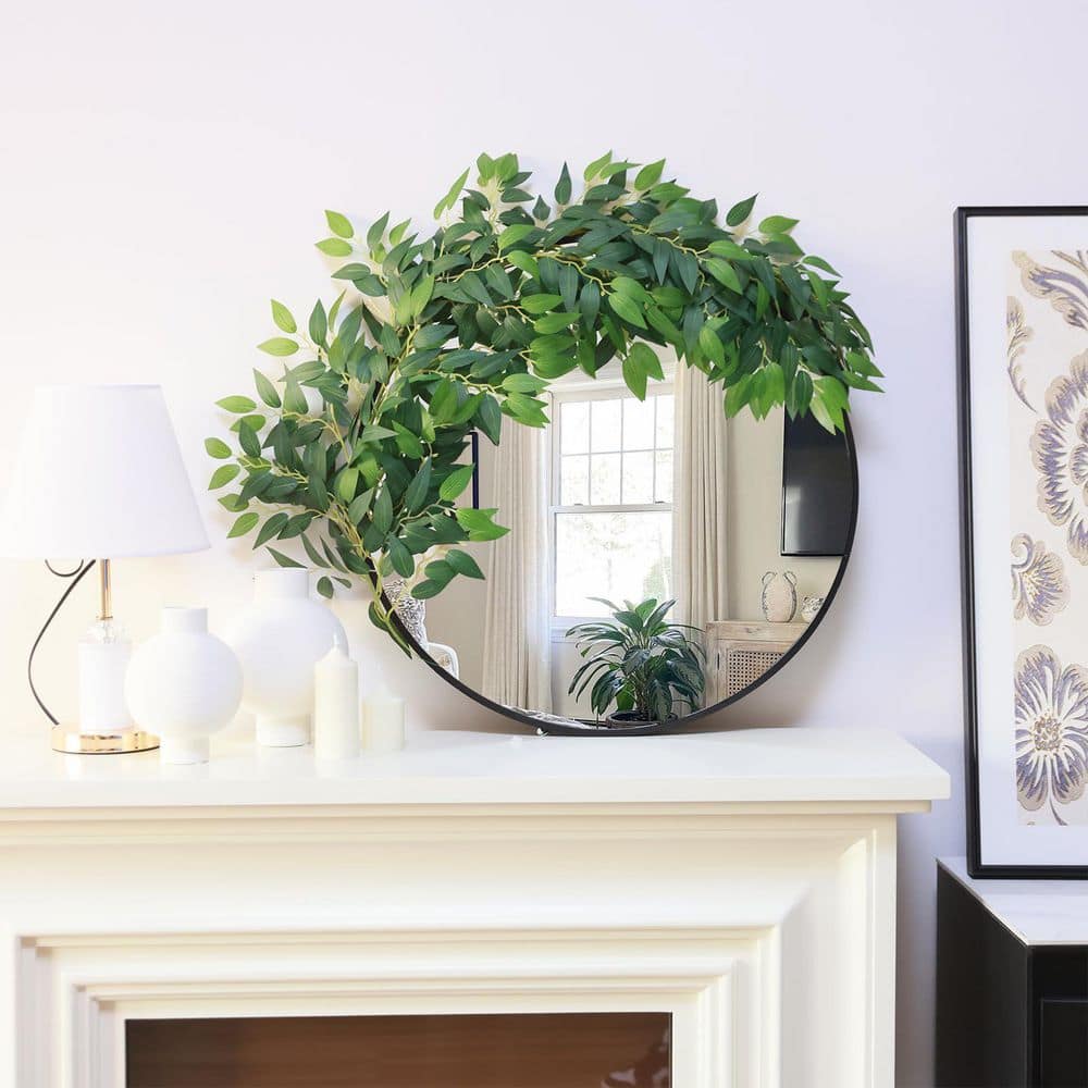 4 in. Green Artificial Italian Ruscus Vine Silk Leaf Garland for