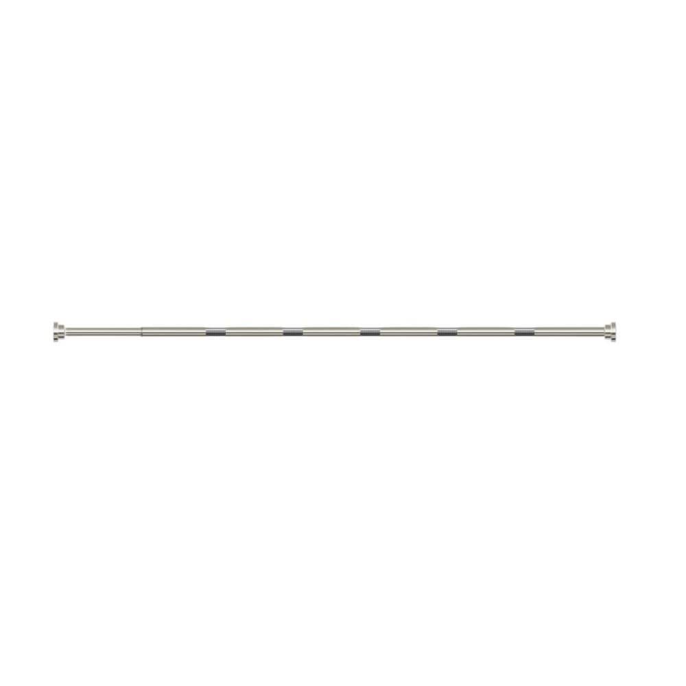 74 in. Heavy Duty Stainless Steel Tension Shower Rod in Brushed Nickel, No Drill Shower Curtain Rods Spring Tension price history on PriceWatchPro