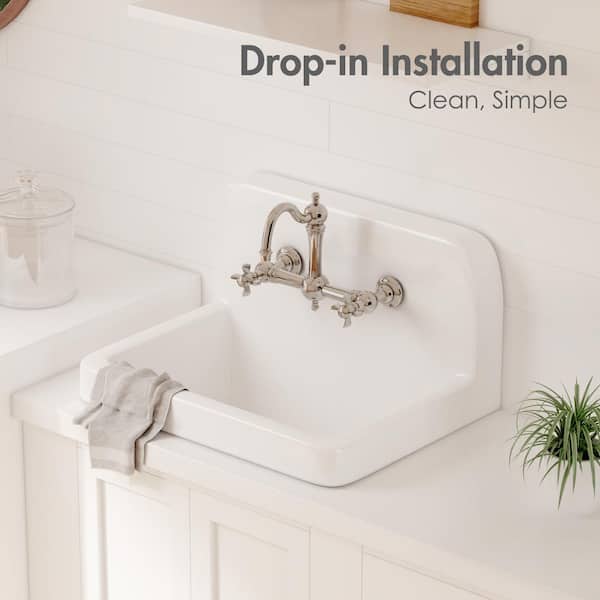 Eridanus Mason 8 Gal. 16 in. D x 21 in. W Wall Mount Laundry