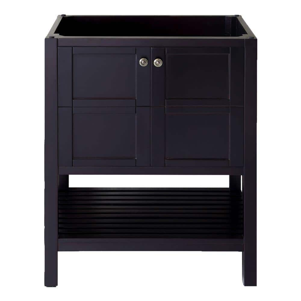 Virtu Usa Winterfell 30 In W Bath Vanity Cabinet Only In Dark Brown Wood Es 30030 Cab Es The Home Depot