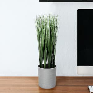 15 in. Artificial Onion Grass Plant in Pot