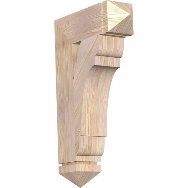 Ekena Millwork 5.5 in. x 32 in. x 20 in. Douglas Fir Olympic Arts and Crafts Smooth Bracket