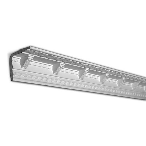 American Pro Decor 3-1/4 in. x 3-1/2 in. x 94-1/2 in. Lamb's Tongue Polyurethane Crown Moulding Pro Pack 31-1/2 LF (4-Pack)