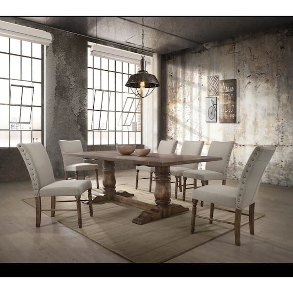 Alexandra Grain Defining Rustic Latte Stain Dining Collection - Las Vegas  Furniture Store, Modern Home Furniture