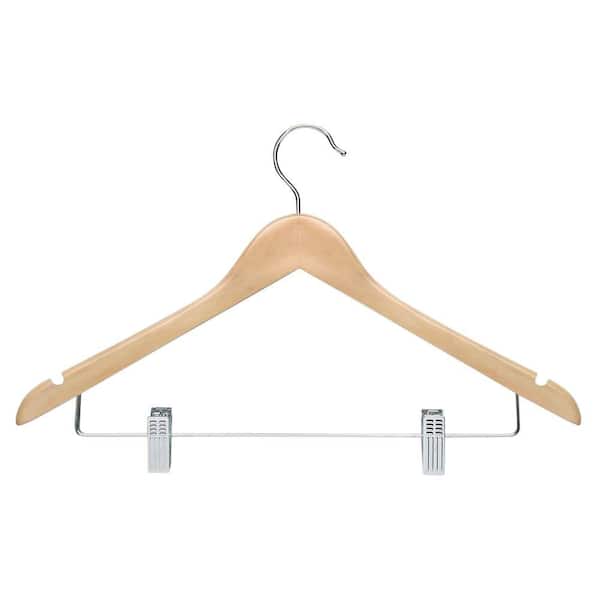 Honey-Can-Do Brown Wood Hangers 12-Pack