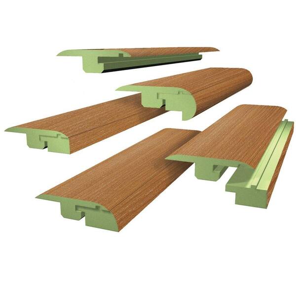 FasTrim Cherry Block 1.06 in. Thick x 1.77 in. Wide x 78 in. Length 5-in-1 Laminate Molding