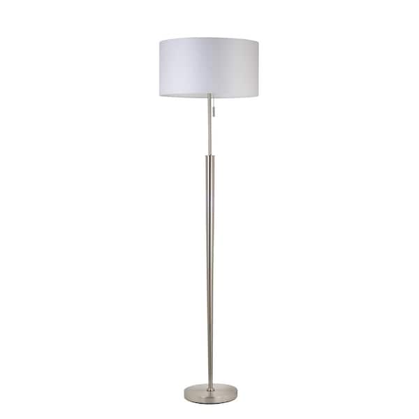 Hampton Bay 65 In Brushed Nickel Floor, Home Depot Floor Lamps With Table