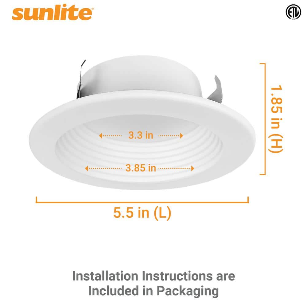 5.5'' White Selectable LED Retrofit Recessed Lighting Kit, 6-Pack