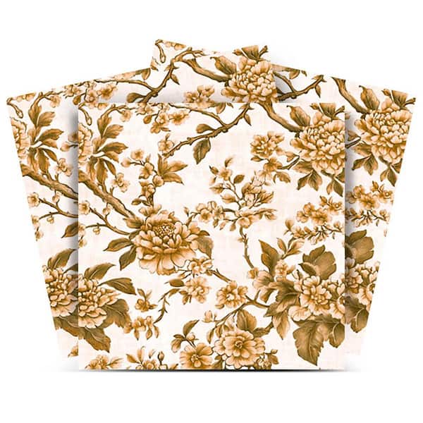 MI ALMA Gold and White L43 5 in. x 5 in. Vinyl Peel and Stick Tile (24 Tiles, 4.17 sq. ft. /Box)