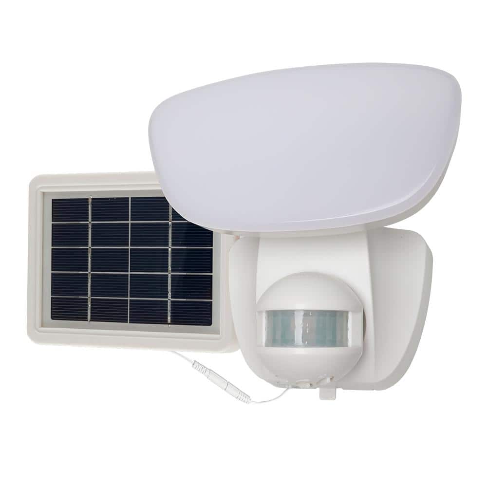 White Solar LED Security Flood Light with Motion Sensor
