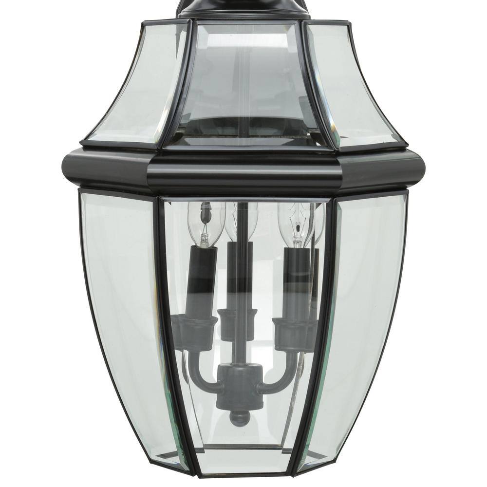 Lancaster Black and Clear Glass 23" Outdoor Wall Lantern