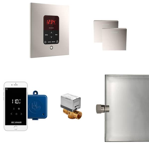 Mr. Steam Butler Max Package Square in Polished Nickel