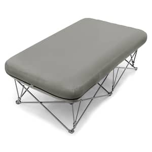 Camping Cot Folding Camping Bed with Inflatable Air Mattress and Carry Bag Not Included The Airpump KK 3974GY The Home Depot