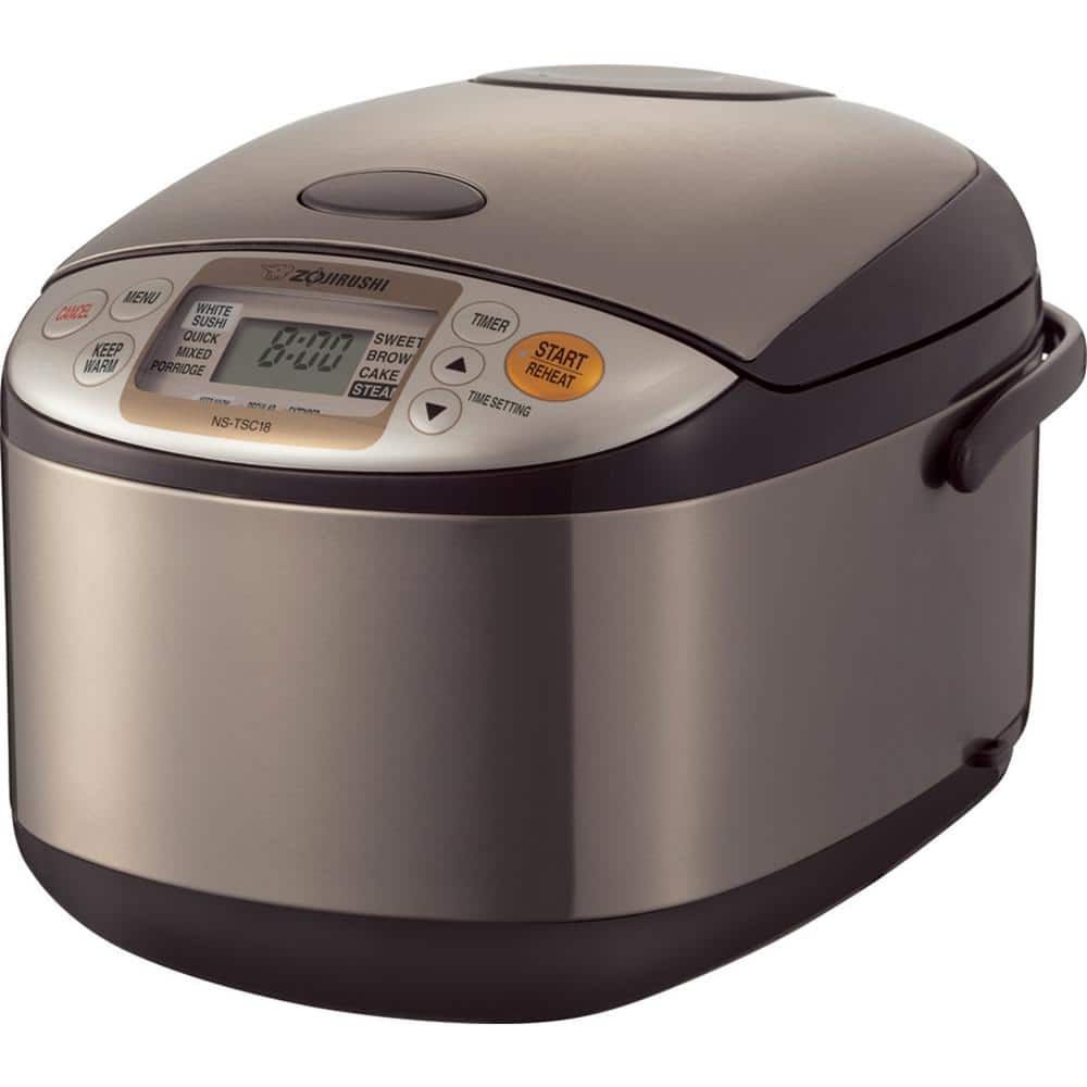 Micom 10-Cup Stainless Steel Rice Cooker with Built-In Timer