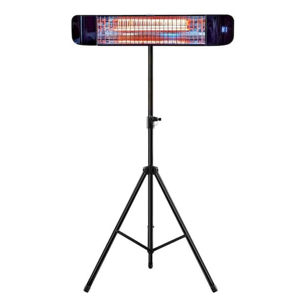 1500 Watt Outdoor Indoor Metal Electric Infrared Patio Heater with Wall Ceiling Tripod Stand and Safety Grille