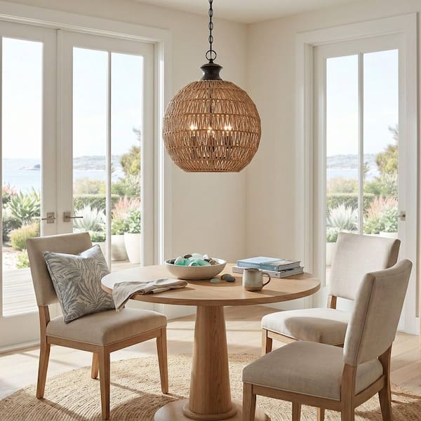 Quoizel Casablanca 3-Light Palladian Bronze Pendant QF4034PN - The