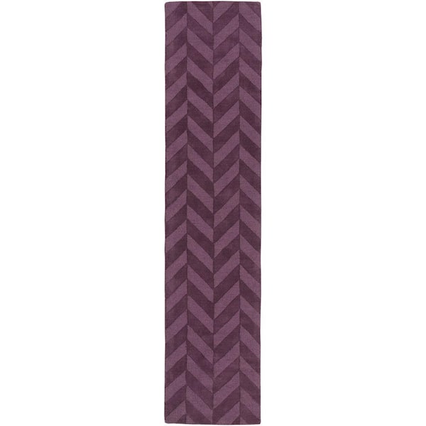 Artistic Weavers Central Park Carrie Eggplant 2 ft. x 10 ft. Indoor Runner Rug