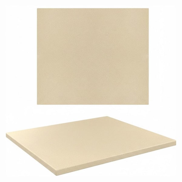 16 in Rectangle Cordierite Natural Finish Pizza Stone for Oven and BBQ Grilling with Even Heat Distribution