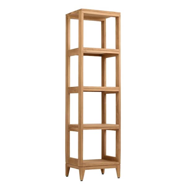 Avanity Teak 16 in. W x 13 in. D x 60 in. H Linen Floor Cabinet in Natural Teak