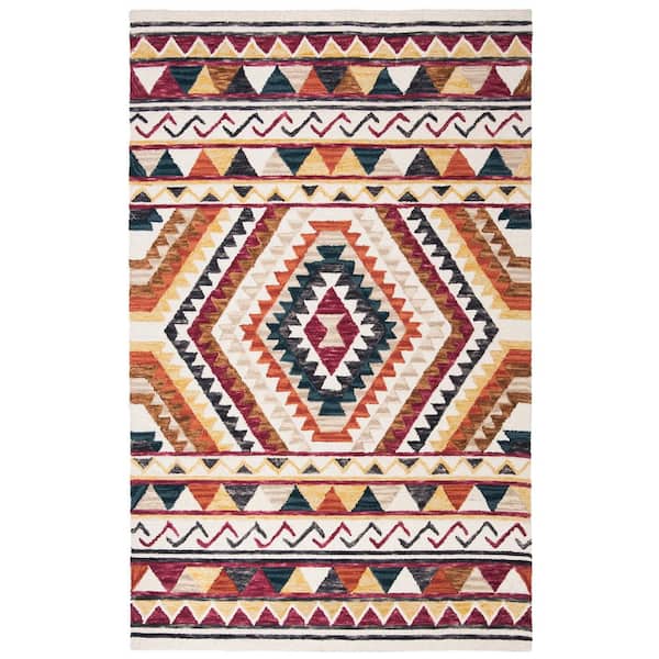 SAFAVIEH Aspen Rust/Ivory 5 ft. x 8 ft. Geometric Area Rug