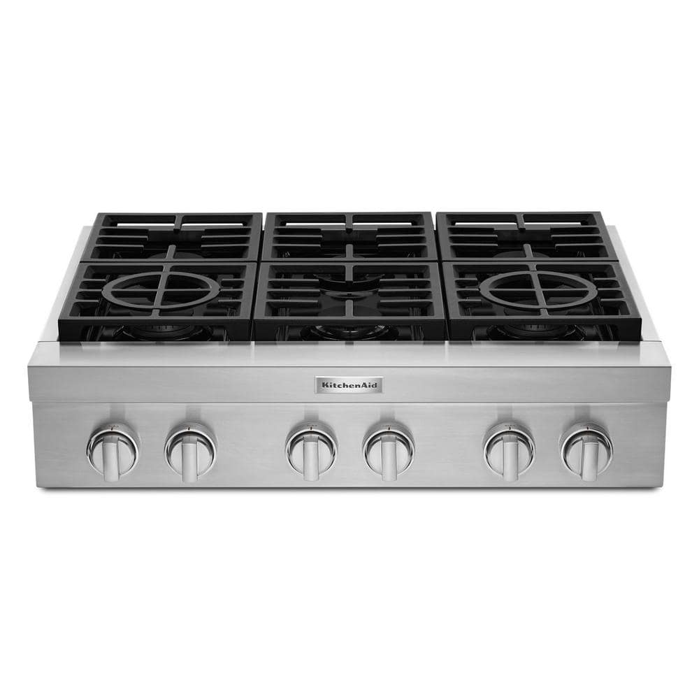 KFGC506JSS in Stainless Steel by KitchenAid in Schenectady, NY - KitchenAid®  36'' Smart Commercial-Style Gas Range with 6 Burners