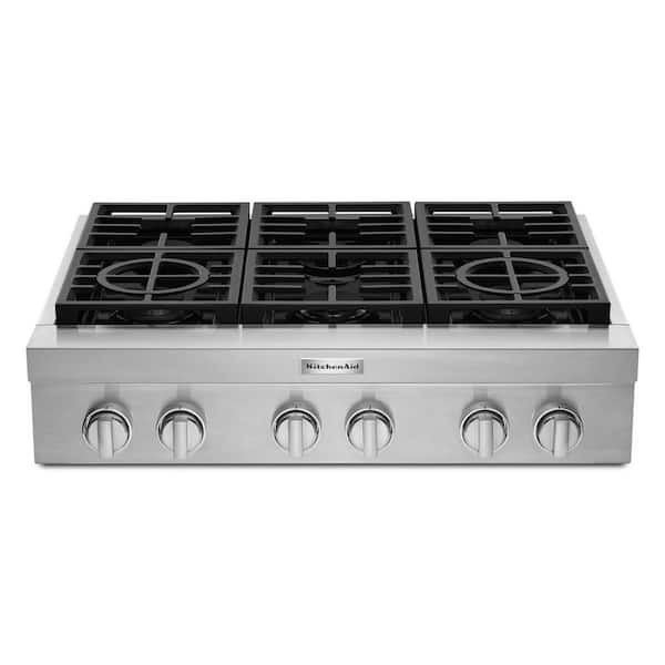 Gas Commercial Cooktop With 6 Burners, Countertop Gas Range Commercial