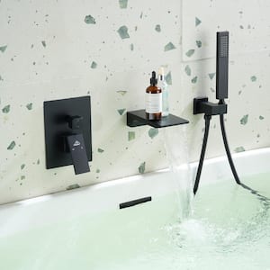 Single-Handle 1-Spray Tub and Shower Faucet in Matte Black, Valve Included