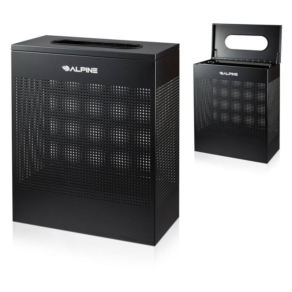 23 Gal. Black Perforated Stainless Steel Open Top Commercial Slim Trash Can with Lid (2-Pack) price history on PriceWatchPro