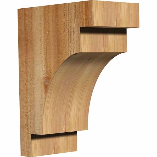 Ekena Millwork 6 in. x 10 in. x 14 in. Western Red Cedar Mediterranean Rough Sawn Corbel