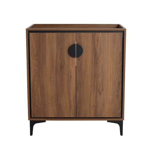 29.33 in. Bath Vanity Cabinet without Top in Brown Unassembled