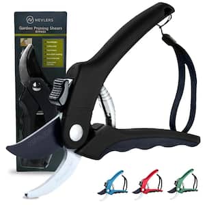Professional Stainless Steel Heavy-Duty Black Garden Bypass Pruning Shears