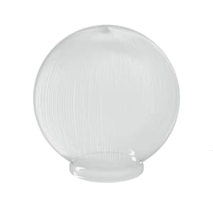 12 in. Dia Globe Clear Prismatic Acrylic with 3.91 in. Outside Diameter Fitter Neck