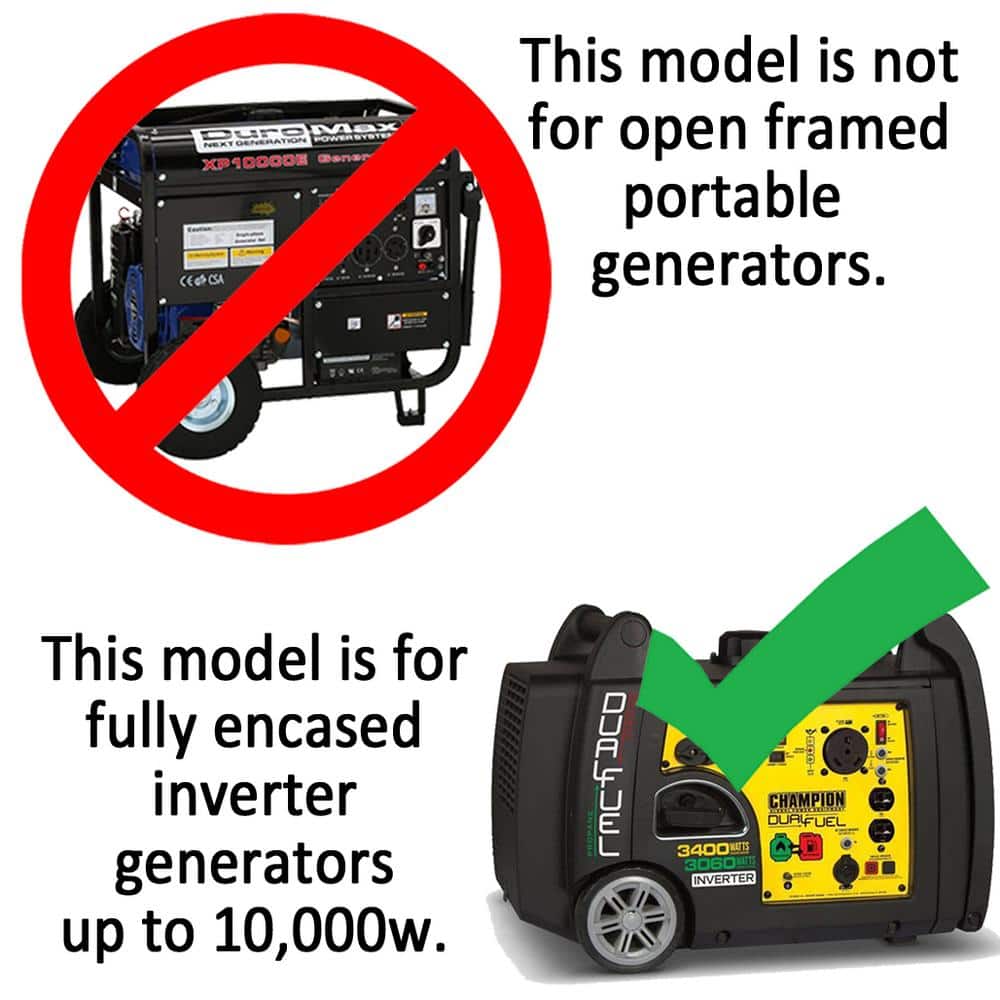 Extreme Black Waterproof Generator Cover for Encased Inverter Generators